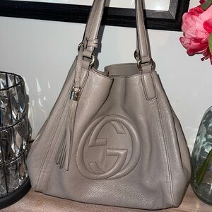 GUCCI SOHO TOTE HANDBAG PURSE HARD TO FIND CLASSIC LEATHER AUTHENTIC